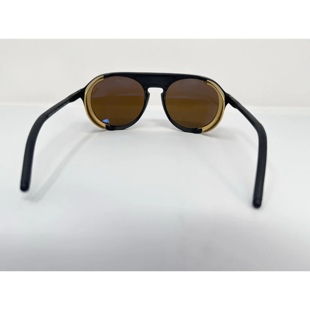 Vuarnet Ice Round VL1709 0007 Matte Black Gold Sunglasses W/ Case